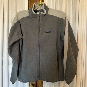 Patagonia Gray Micro Fleece Zip Front Jacket